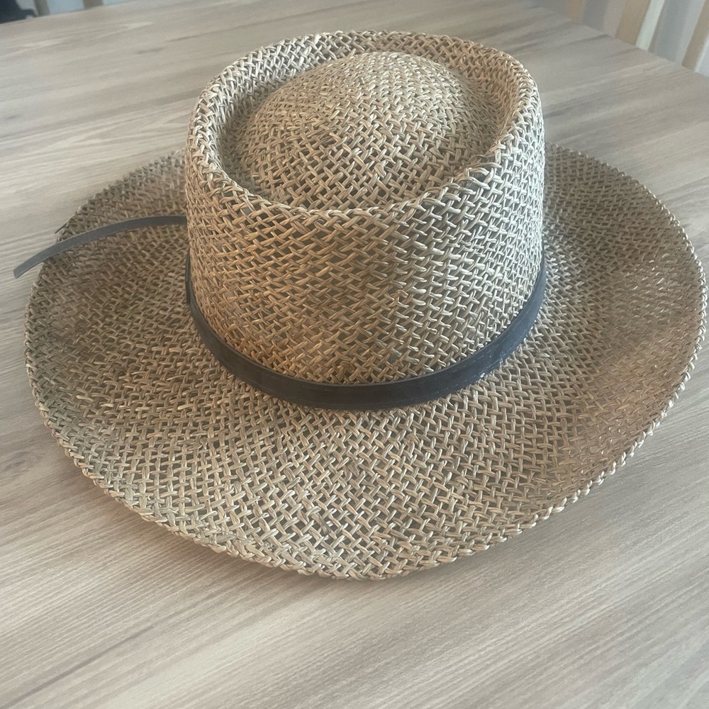 Stetson Natural Woven Hat with Tan Band
